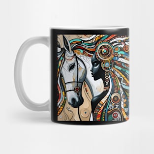 Queen and her horse by Charlotte VanRoss( cvanross ) Mug